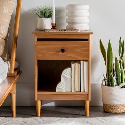 Stiva Classic Mid-Century Modern 1 Drawer Nightstand - Saracina Home 14 Stiva Classic Mid-Century Modern 1 Drawer Nightstand - Saracina Home - Image 12