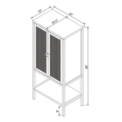 66" East Bluff Woven Cabinet Black - Threshold™ Designed With Studio McGee -Furni Style Shop GUEST f0f96919 4336 4aac bf37 3083b43583f1