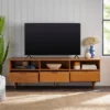 Cara 3 Drawer Mid-Century Modern 3 Drawer TV Stand For TVs Up To 80" - Saracina Home 1 Cara 3 Drawer Mid-Century Modern 3 Drawer TV Stand For TVs Up To 80" - Saracina Home -Furni Style Shop GUEST f2077998 8439 4299 85cb 3212c3494482