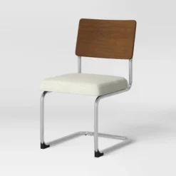 2pk Cecilton Chrome Cantilever Dining Chairs Cream Boucle - Threshold™ 11 2pk Cecilton Chrome Cantilever Dining Chairs Cream Boucle - Threshold™ -Furni Style Shop GUEST f467ac82 933d 40fb b02c 63edbb24066f