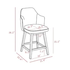 Kinston Swivel Curved Back Upholstered Counter Height Barstool - Threshold™ -Furni Style Shop GUEST f6337fc0 e348 447d 9f0e eeca9263a691