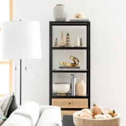 Console Table With Woven Rattan Shelf Black - Threshold™ Designed With Studio McGee 22 Console Table With Woven Rattan Shelf Black - Threshold™ Designed With Studio McGee -Furni Style Shop GUEST f71b8141 512b 4383 9135 4f0d694163bd