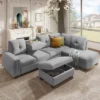 108" Reversible L-Shape Sectional Sofa Couch With Storage Ottoman-ModernLuxe -Furni Style Shop GUEST f8aa75d1 b56f 4658 8399 800b638561cd
