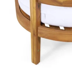 2pc Ellendale Outdoor Acacia Wood Loveseat & Coffee Table Teak/White - Christopher Knight Home -Furni Style Shop GUEST f9949a95 193f 47d3 9ba8 e9433dcf5193