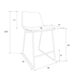 Bowden Faux Leather Counter Height Barstool - Threshold™ -Furni Style Shop GUEST fc17995b 497f 4a5a 958c c9c8bb9e68cc