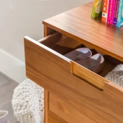 Mid-Century Modern Groove Wood 6 Drawer Dresser - Saracina Home -Furni Style Shop GUEST fcb730ab 9952 4f83 9614 24322242cf6c