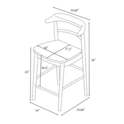 Kaysville Curved Back Wood Counter Height Barstool - Threshold™ Designed With Studio McGee -Furni Style Shop GUEST fd10f3f7 c840 492c 99c3 22fe1ea36f2d